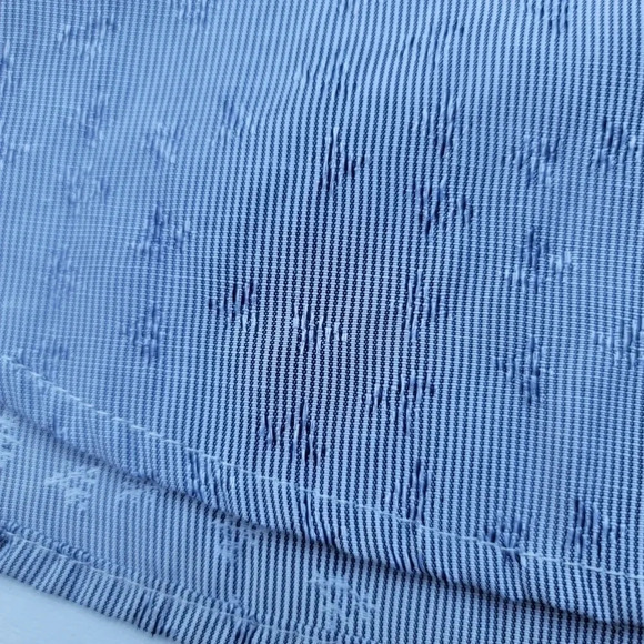 SIGMAN Mens Shirt Long Sleeve Button Down slim Gray Stripe Cotton Stretch L - Picture 4 of 9